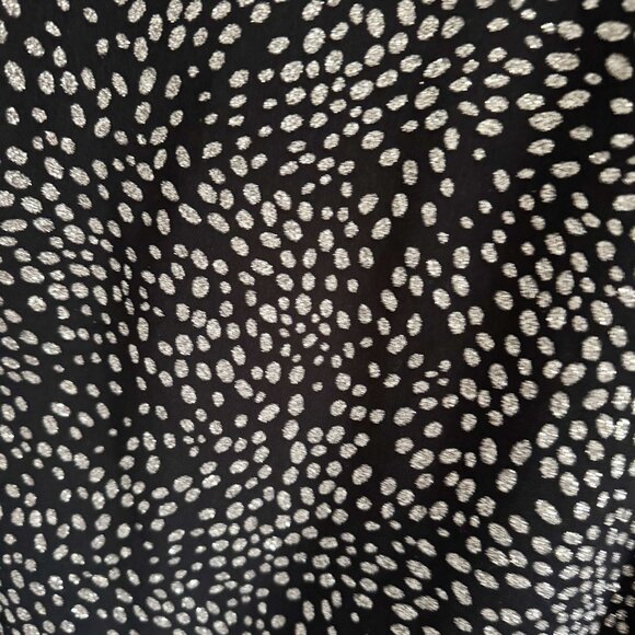 NWT Alice + Olivia Black Inka Glitter Dot Mini Dress 10 - Picture 5 of 9